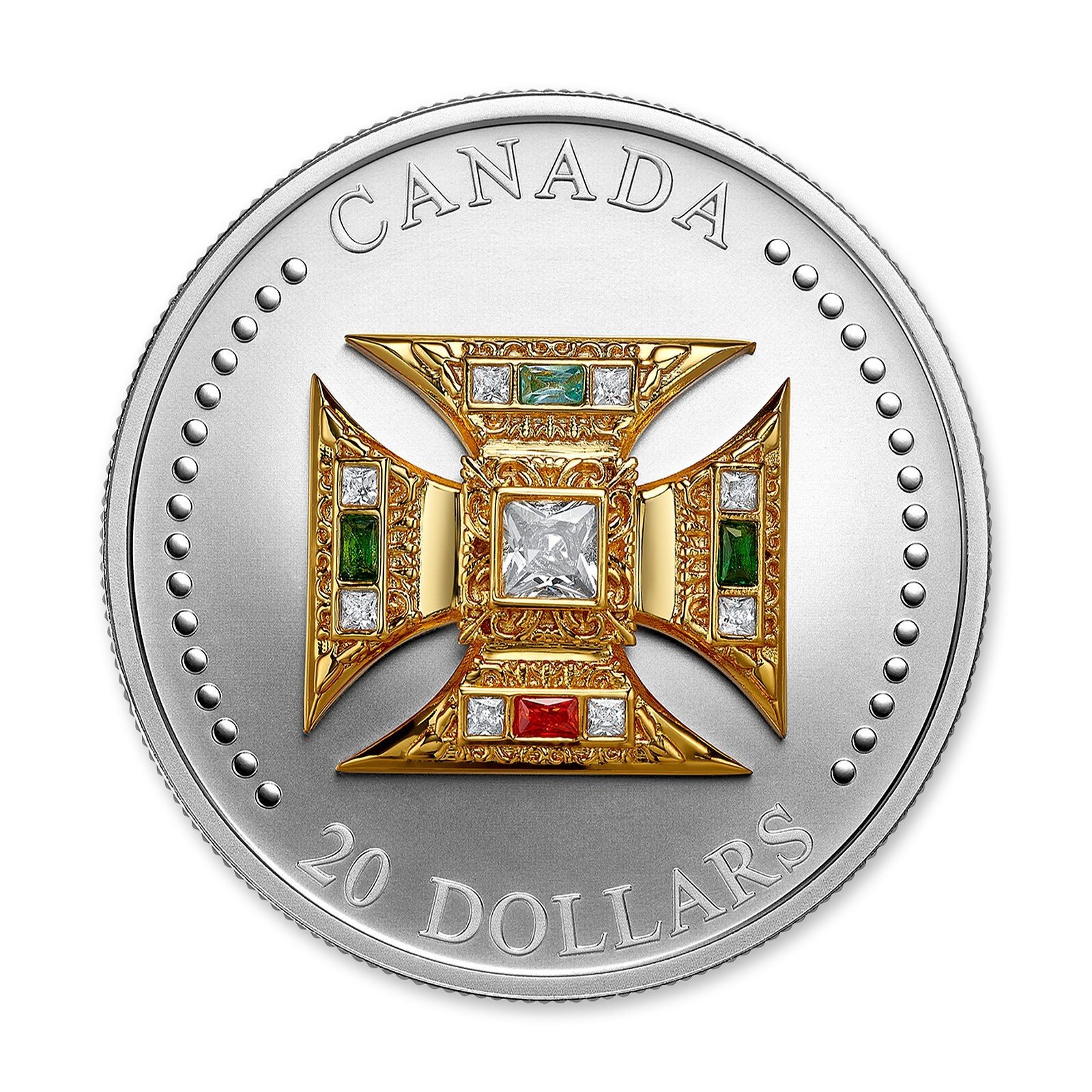 2023 $20 St. Edward's Crown 1 oz Silver Coin, reverse (design side)